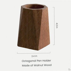 Porte-stylos en bois de qualité supérieure, vente en gros, organisateur artisanal en bois massif, support à crayons au design moderne, taille personnalisée, pour bureau - Product Image 4