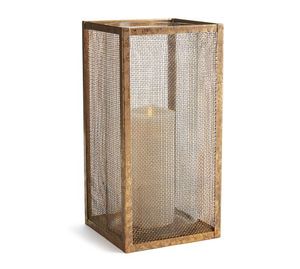Modern Metal Frame Glass <b>Hurricane</b> Candle Holder Decorative <b>Lantern</b> for Table Centerpiece Home Decor - Product Image 3