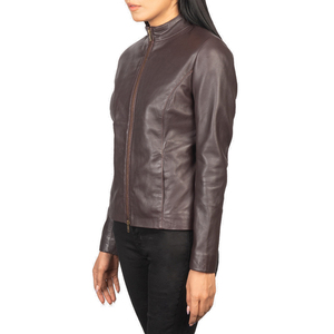 Women Leather Blazer <b>Jacket</b> Ladies Office Coat Genuine Leather Outerwear Wholesale Manufacturer Bulk - Product Image 3