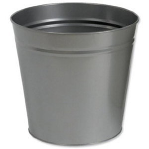 Poubelle en fer galvanisé de qualité supérieure, vert clair, avec poignée et couvercle, pour les déchets d'extérieur et d'intérieur - Product Image 4
