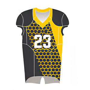 Maillot de football américain grande taille imprimé par sublimation, col en V surdimensionné, 100 % polyester, manches courtes personnalisées, unisexe - Product Image 1