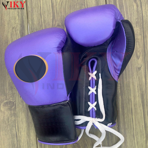 Gants de boxe professionnels, protège-tête, protège-glandes, équipement de protection pour entraînement MMA, logo personnalisé, ensemble d'équipement de boxe violet et noir - Product Image 6