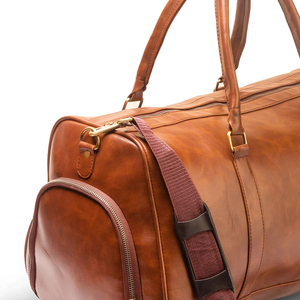 Custom Logo Large Capacity Vintage <b>Duffel</b> <b>Bags</b> for Men Genuine Real Leather Brown Overnight Weekend Travel Garment <b>Bags</b> Factory - Product Image 6