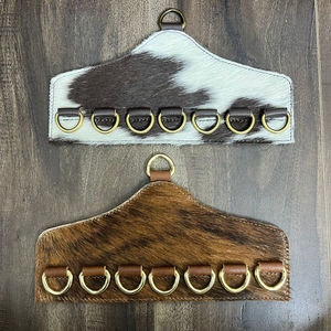 Offre Spéciale véritable cuir de vachette mural sauvage chiffon porte-écharpe présentoir anneau en métal porte cintre maison stockage organisateur - Product Image 4