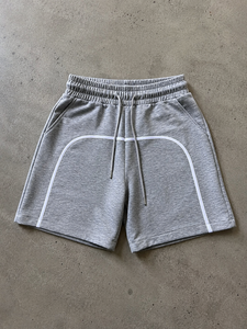 Custom <b>Mens</b> Gray Solid Sweat <b>Shorts</b> | <b>Elastic</b> <b>Waist</b> Breathable Casual Athletic <b>Shorts</b> | OEM/ODM Sportswear - Product Image 3