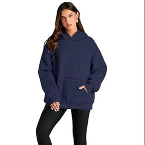 เสื้อฮู้ดดี้ผ้าฟลีซคอตตอน 100% พิมพ์ลายโลโก้ตามสั่ง แบบหนาพิเศษ สำหรับผู้ชายและผู้หญิง ทรงโอเวอร์ไซส์ ถักทอสำหรับฤดูหนาว มีกระเป๋า - Product Image 1