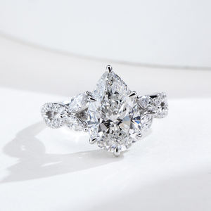 Anillo de Compromiso SATVIK RATNA HD 5 de Oro de 18k con Diamante Solitario de 3CT E VS1 en Forma de Pera, Diamante Cultivado en Laboratorio, Certificado IGI, para Aniversario de Bodas - Product Image 3