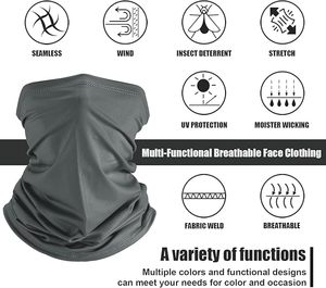 Unisex Balaclava Face Mask Adjustable Full Face Cover Breathable <b>Waterproof</b> Outdoor Cycling Skiing Black Gray White - Product Image 4