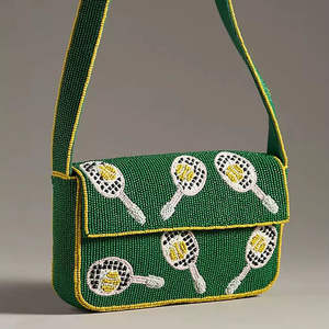 Bolso Casual de Lujo Hecho a Mano en India, Bolso Baguette con Cuentas de Vidrio, Asa con Surtido de Cuentas Multicolor, Duradero, Artesanal y Local - Product Image 4