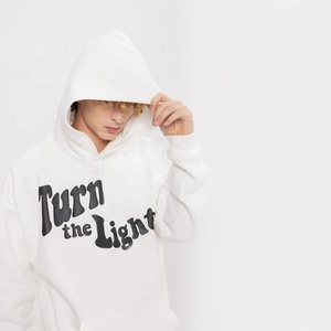 เสื้อฮู้ดดี้พิมพ์ลายกราฟิกสไตล์วินเทจ ผ้าคอตตอนหนานุ่ม ทรงโอเวอร์ไซส์ ไหล่ตก สำหรับผู้ชาย - Product Image 2
