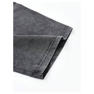 Camisetas Cortas para Hombre, Manga Corta, Cuello Redondo, Hombros Caídos, Algodón Lavado, Estilo Urbano, Deportivo, Casual, Verano - Product Image 3