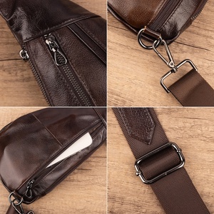 Nouveau Sac de Poitrine en Cuir Personnalisé avec Logo, Imperméable, Nouvelle Collection, Anti-Vol, Sacs Bandoulière Croisés pour Hommes - Product Image 4