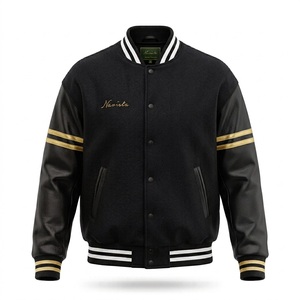 Chaqueta Varsity Unisex de Invierno Navista Sports, Personalizada, Estilo Urbano, al por Mayor, de Mezclilla, con Letras Bordadas, Tallas Grandes, 100% Lana, Tejida y Resistente al Viento - Product Image 5