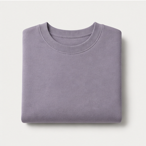 เสื้อสเวตเชิ้ตคอกลมสองชั้นทรงหลวมสำหรับผู้ชาย สีเทาลาเวนเดอร์ รุ่น Cloud-Soft Fleece MCRW-0027 ปรับแต่งได้ - Product Image 5