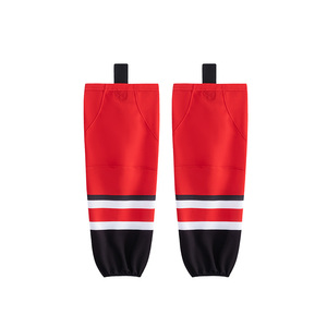 Chaussettes de hockey sur glace professionnelles pour adultes, rayées, en coton et élasthanne, respirantes, écologiques, à séchage rapide, absorbant la transpiration, avec revers. - Product Image 3