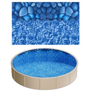 Telo di copertura per piscina in PVC Premium da 24 piedi per pareti alte 52 pollici, facile da installare, con patch anti-perdita, design UniBead, spessore 1,5 mm per piscine - Product Image 1