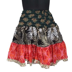 Girl Gypsy <b>Patchwork</b> Mini Rara Hippy Boho Festival <b>Skirt</b> Boho Style Women Cotton Patch Work 20 Inch Mini Patch Work <b>Skirt</b> Boho - Product Image 1