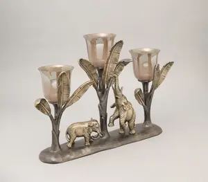 Porte-bougie en métal et verre réfléchissant de haute qualité améliore la luminosité des bougies, créant une lueur apaisante et relaxante. - Product Image 6