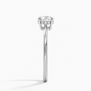 Anillo BOJ 062 con Corte Redondo, Plata 925, Anillo Solitario con Halo Oculto, Diamante de 2 Quilates, Color D, VVS1, Moissanita, Certificado GRA, Precio Bajo - Product Image 3