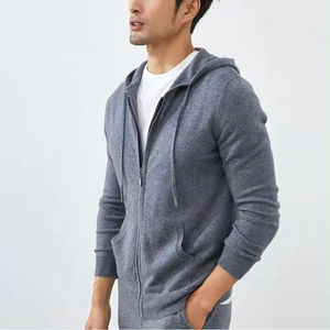 Fabricantes de Sudaderas con Capucha Personalizadas con Logotipo, para Hombre, de Cachemira Orgánica y Lana Merino, Estilo Moderno, Hombros Caídos, Tejido Grueso - Product Image 4