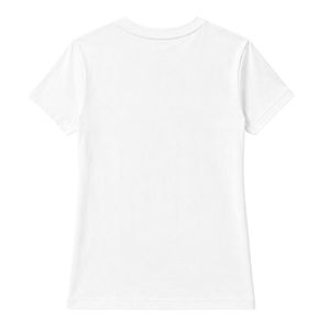 T-shirt blanc à manches courtes et col rond pour femme, décontracté, streetwear, style de vie, sport, usage quotidien, vêtements confortables - Product Image 3