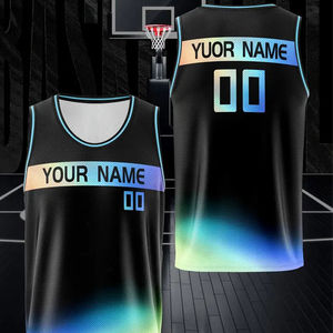 Camiseta de Baloncesto Personalizada sin Mangas, Sublimada, 100% Poliéster, Antibacteriana, con Nombre y Número del Equipo Impresos - Product Image 3