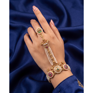 Indian Ethnic Swati Heritage Hath Panja Fashion Body Jewelry - Product Image 1