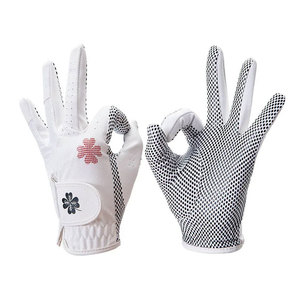 ถุงมือหนัง PU สำหรับเล่นกอล์ฟสำหรับผู้หญิง 1 ชิ้น มือซ้าย สีขาว สีดำ ระบายอากาศได้ดี กันลื่น เพื่อการยึดเกาะที่ดีเยี่ยมและสวมใส่สบาย - Product Image 2