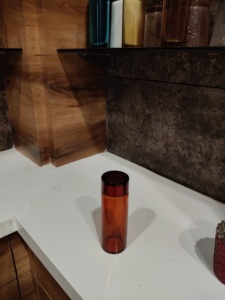 Pot à bougie en verre cylindrique résistant à la chaleur, coloré et fait sur mesure, avec couvercle en verre, pour la décoration de Noël à la maison - Product Image 4