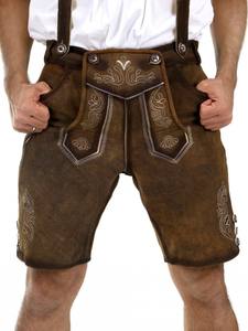 Tenue authentique bavaroise Lederhosen pour hommes – Costume pour le festival de la bière Oktoberfest en cuir de vachette de qualité supérieure - Product Image 4