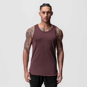 Débardeur décontracté pour homme en tricot écologique à col rond avec logo personnalisé 100% polyester 220g pour la musculation - Product Image 5