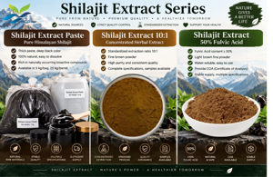 Suministro directo de fábrica de HGO de extracto de Shilajit natural (grado alimenticio), especificación de ácido fúlvico 50% - 60% (extracto estandarizado) - Product Image 2