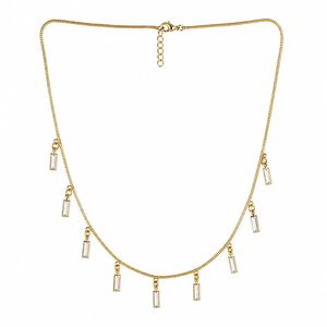Collar con colgante de cristal para mujer, elegante y moderno, con cadena, N006W - Product Image 2
