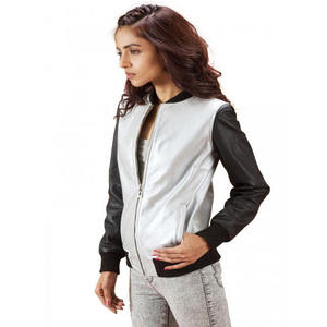 Latest Small Polyester <b>Canvas</b> Winter Breathable Eco-Friendly Front Outdoor Women's Zipper Bomber Jackets | Women's Fashion - Product Image 6