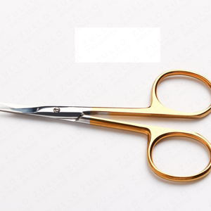 Ciseaux à cuticules professionnels de haute qualité avec lame argentée et manche doré, outil de manucure et de soin des ongles, logo personnalisé - Product Image 6