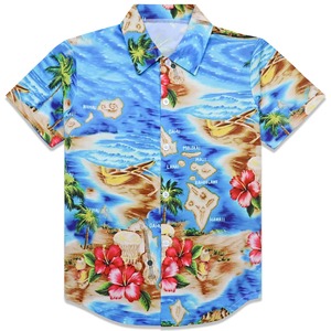 Camisa Hawaiana para Hombre, Manga Corta, Estampada, Cuello en V, Transpirable, Tejido de Punto, Ecológica, Secado Rápido, 100% Algodón - Product Image 3