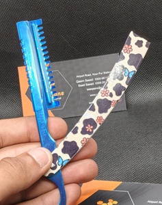 High Quality Different Patterns Customizable Stainless Steel Thinning Razors Set Salon <b>Barber</b> Use Face Shaving SAAQAANS - Product Image 3