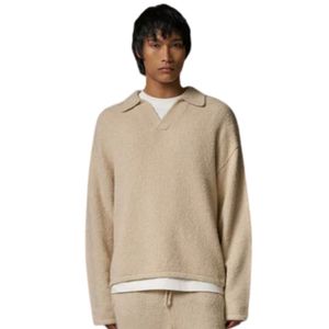 Polo de Manga Larga de Punto Bouclé, Suave y Cómodo, Ideal para Uso Casual y Ajuste Confortable - Product Image 6