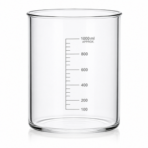 Vaso de laboratorio alto de vidrio sin boquilla |   Recipiente Científico Transparente para Medir, Calentar, Mezclar y Realizar Experimentos Químicos - Product Image 3
