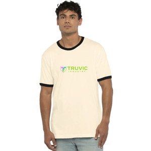 เสื้อยืดคอกลมแขนสั้นผ้าฝ้ายสำหรับผู้ชาย คอเสื้อตัดสี สไตล์ลำลอง ใส่สบาย เหมาะสำหรับทุกวัน รับผลิตแบบ OEM ODM ขายส่ง - Product Image 1