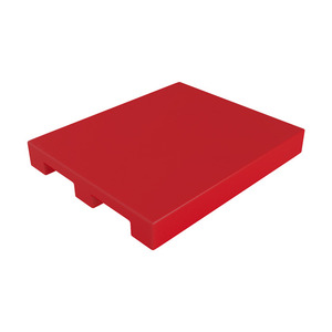พาเลทพลาสติก HDPE แบบยุโรป 4 ทางเข้า  ขอบเสริมแรง  หน้าเดียว สีส้ม สำหรับคลังสินค้าและโลจิสติกส์ - Product Image 3