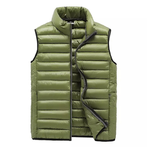 Chaleco acolchado informal de invierno para hombre con cremallera, diseño moderno, transpirable, tela personalizada, hecho en Pakistán, ¡gran oferta! - Product Image 5