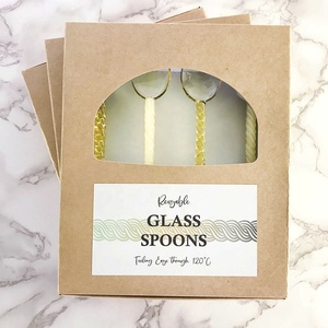 ช้อนแก้วโบโรซิลิเกตสำหรับงานแต่งงาน-หลากสี เป็นมิตรกับสิ่งแวดล้อมและทนทาน อุปกรณ์บนโต๊ะอาหาร - Product Image 2