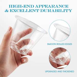 Vasos Desechables de Plástico PET Transparente, Ecológicos, Biodegradables y Reciclables de 9 oz, a Prueba de Fugas, Libres de BPA, para Vino, Café Helado y Bebidas Frías - Product Image 4