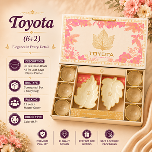 Juego de Cajas de Regalo de Vidrio y Plástico de Lujo con Impresión Personalizada, con Bolsa de Transporte, Juego de 6 Tazones para Recuerdos de Boda - Product Image 3