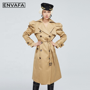 Gabardina de Alta Calidad para Mujer con Logotipo Personalizado, Gabardina Larga Cortavientos al por Mayor para Damas, Primavera, Otoño, Invierno - Product Image 1