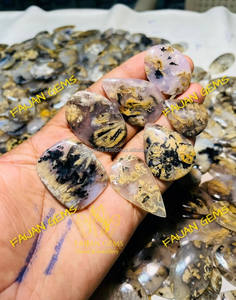 Venta al por mayor de alta calidad Natural Indonesia dendrita Tigre piedras preciosas artesanías curación cristal Tigre dendrita ágata cabujón - Product Image 2