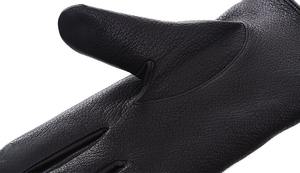 Guantes de Carreras Compatibles con Pantalla Táctil, para Actividades al Aire Libre, Unisex, Negros, Material PU, Cierre de Velcro - Product Image 2