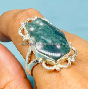 Anillo hecho a mano de plata 925 de alta calidad Green Ocean Jasper Anillo de regalo para mujer para aniversarios y fiestas - Product Image 5