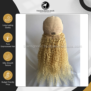 Proveedor Mayorista de Cabello Virgen Frontal Rizado Profundo Rubio Indio de 26 Pulgadas, el Más Vendido - Pelucas de Extensiones de Cabello Humano - Product Image 5